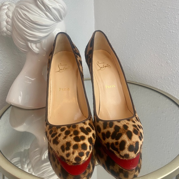 Christian Louboutin Leopard Print Heels - Picture 4 of 9